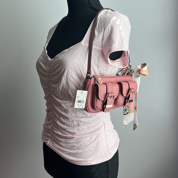 Guess Soft Pink Ruched Blouse - Picture 4 of 4